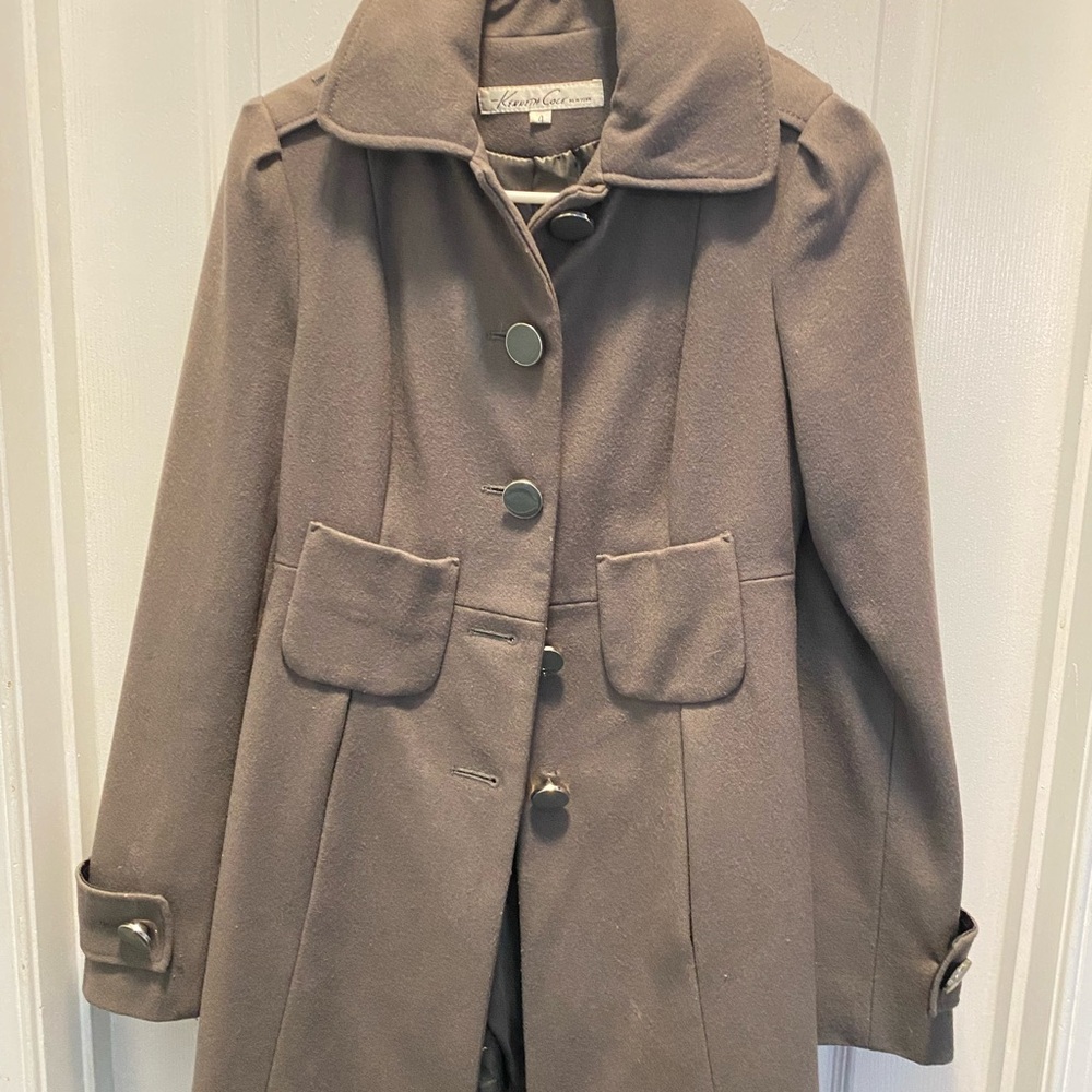 Kenneth Cole New York Taupe Pea Coat